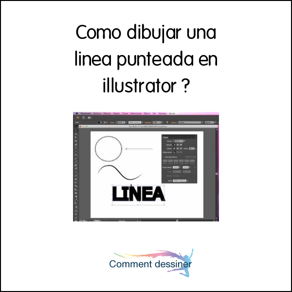 Como dibujar una linea punteada en illustrator